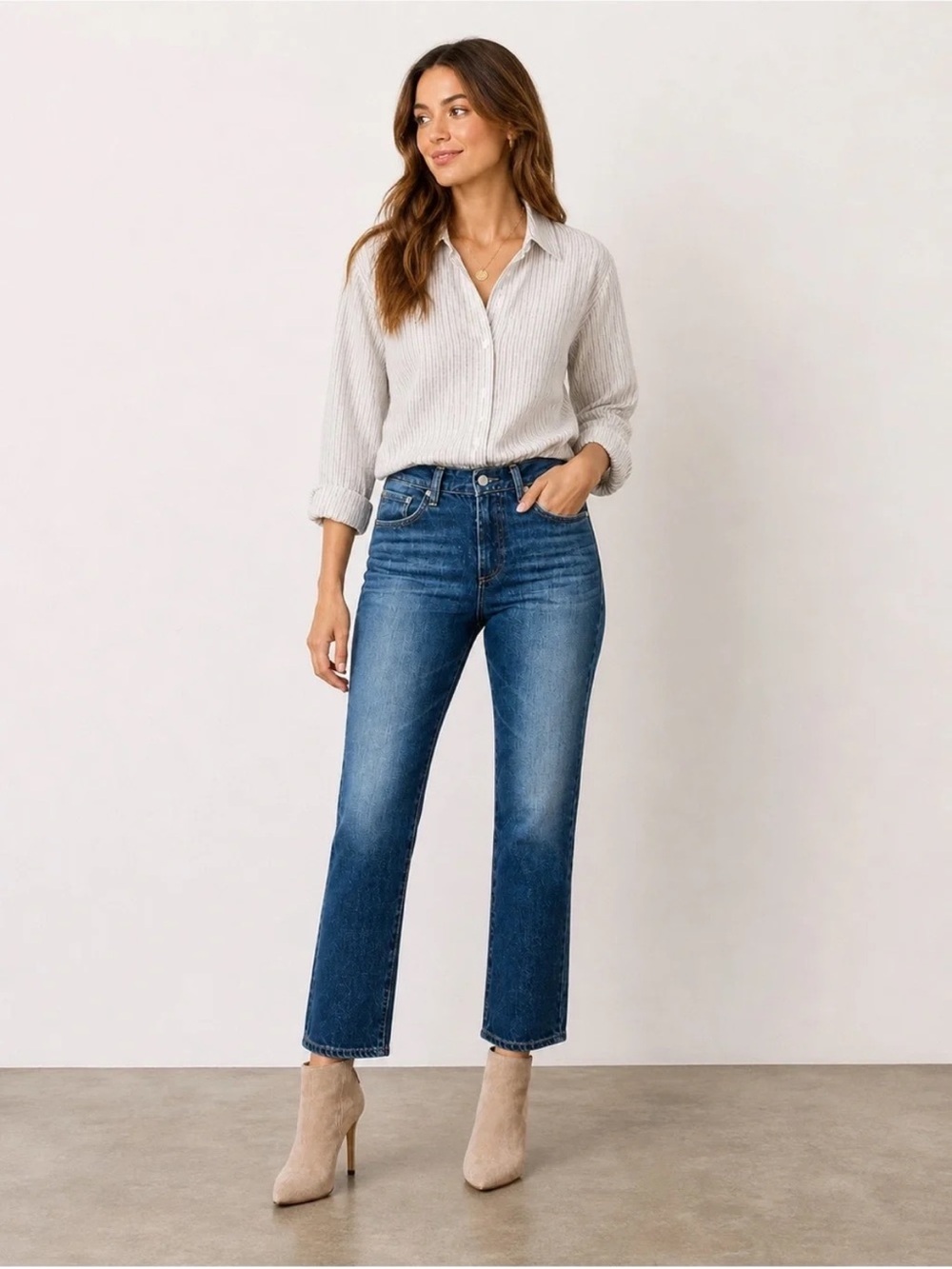 AG Adriano Goldschmied Rhett High Rise Straight Jeans 31R | EUC | 100% Cotton